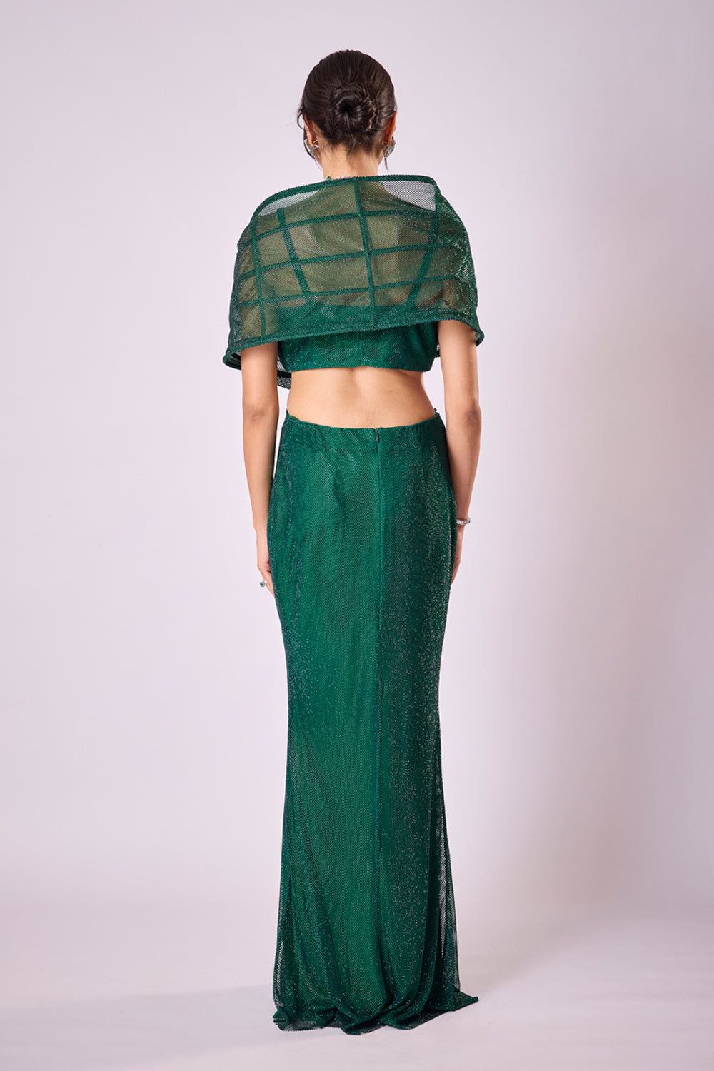 Emerald Green Lumina Draped Gown