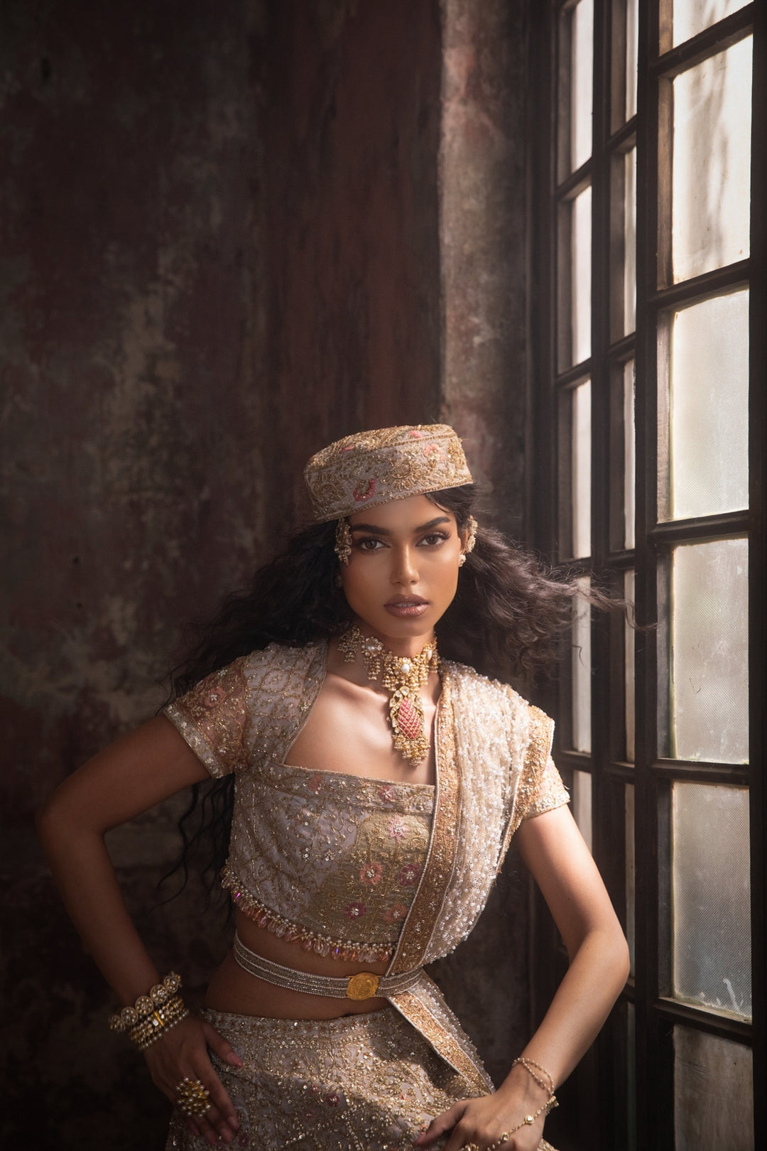 Grey Organza Lehenga With Blouse And Dupatta