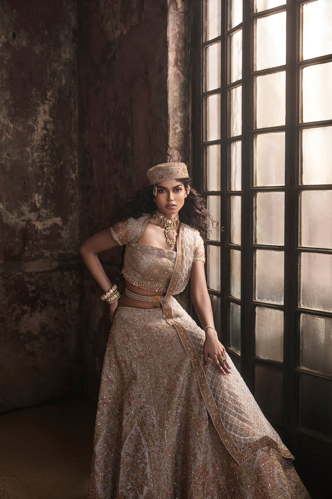 Grey Organza Lehenga With Blouse And Dupatta