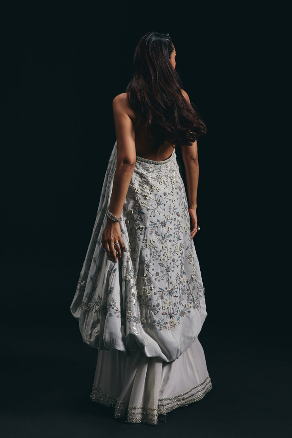 Ivy - Ivory Balloon Kurta With Lehenga Set