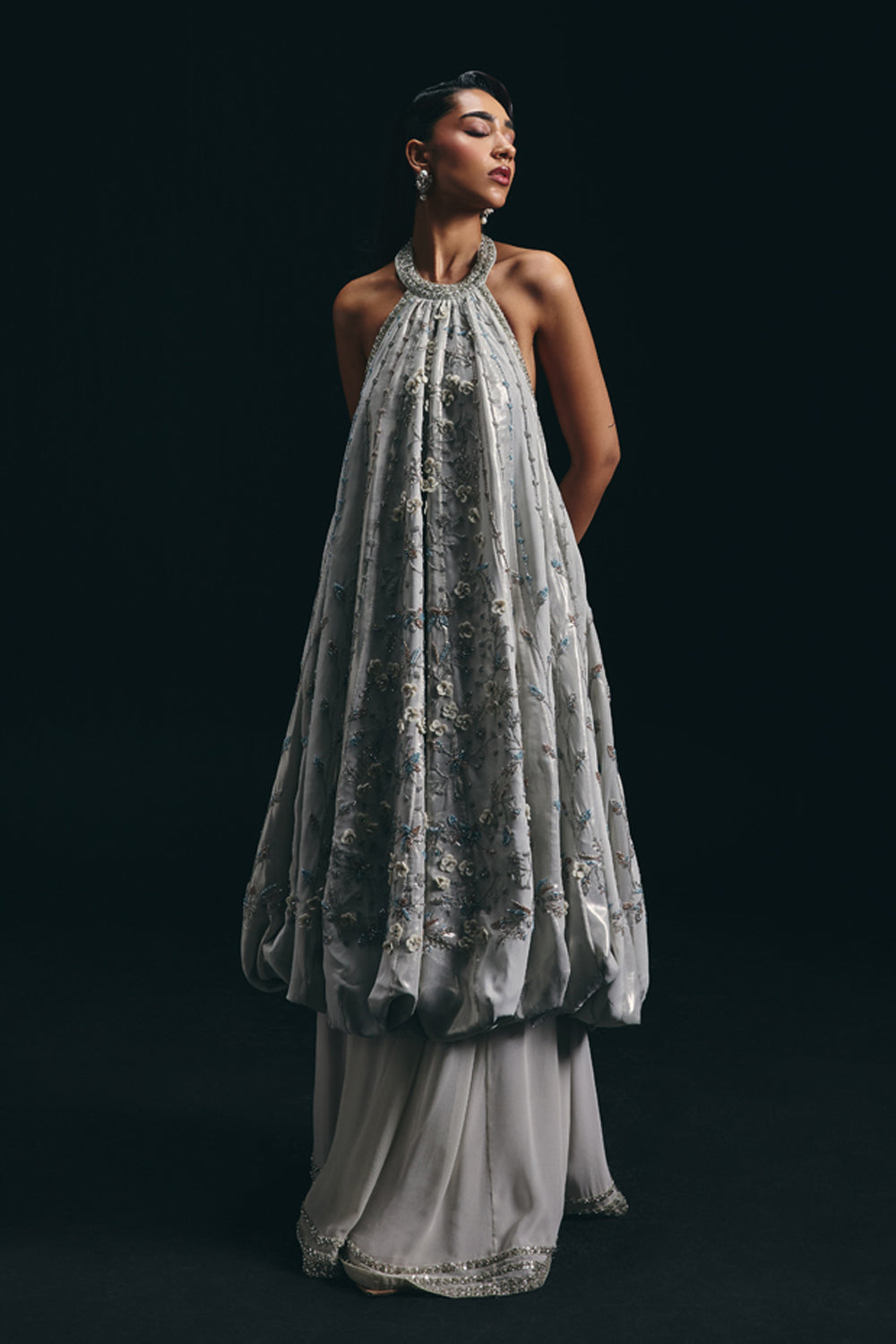 Ivy - Ivory Balloon Kurta With Lehenga Set