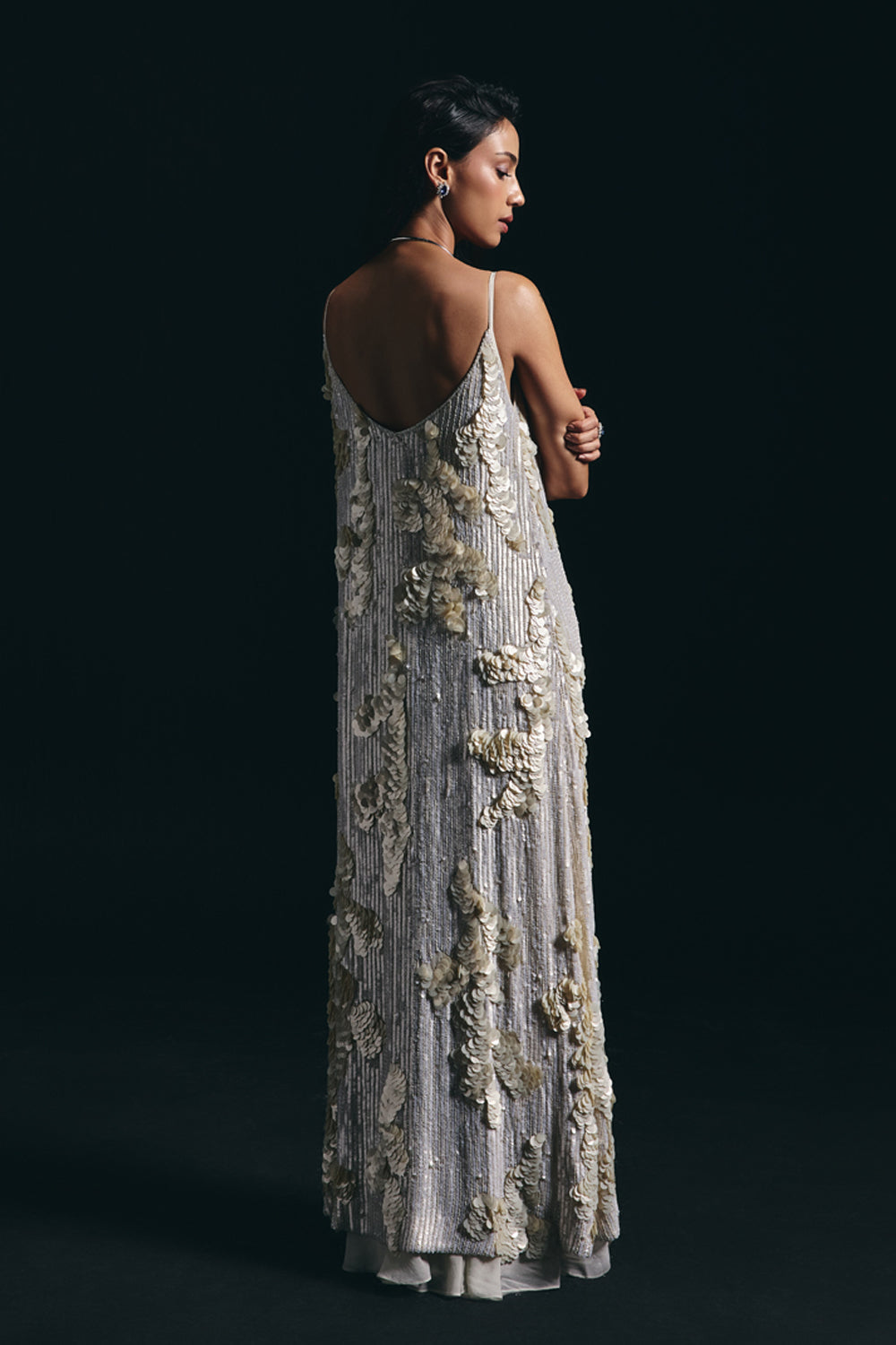 Eira- Ivory Sharara Set With Sequins Work