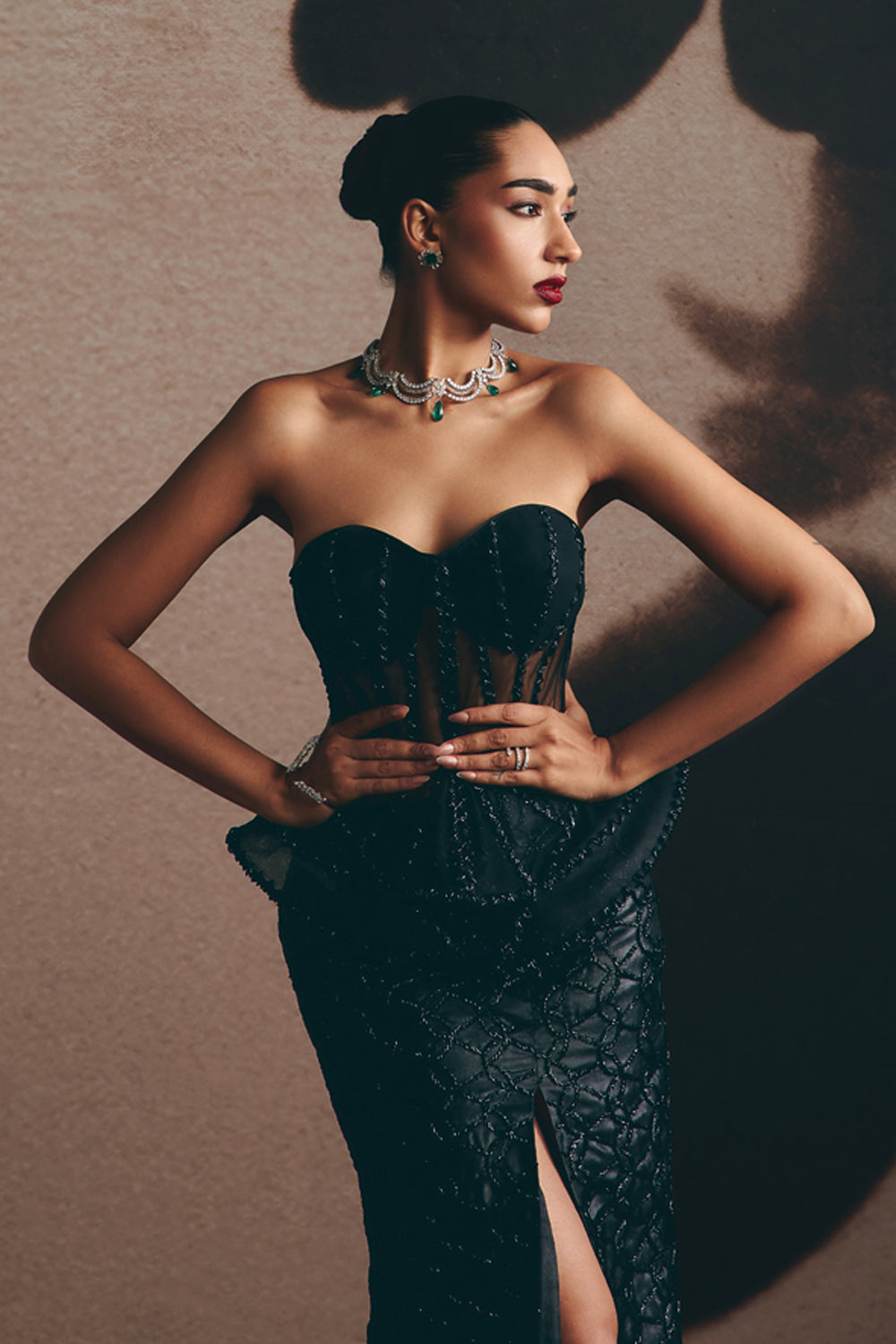 Noir - Corset and Skirt Co-ord Set