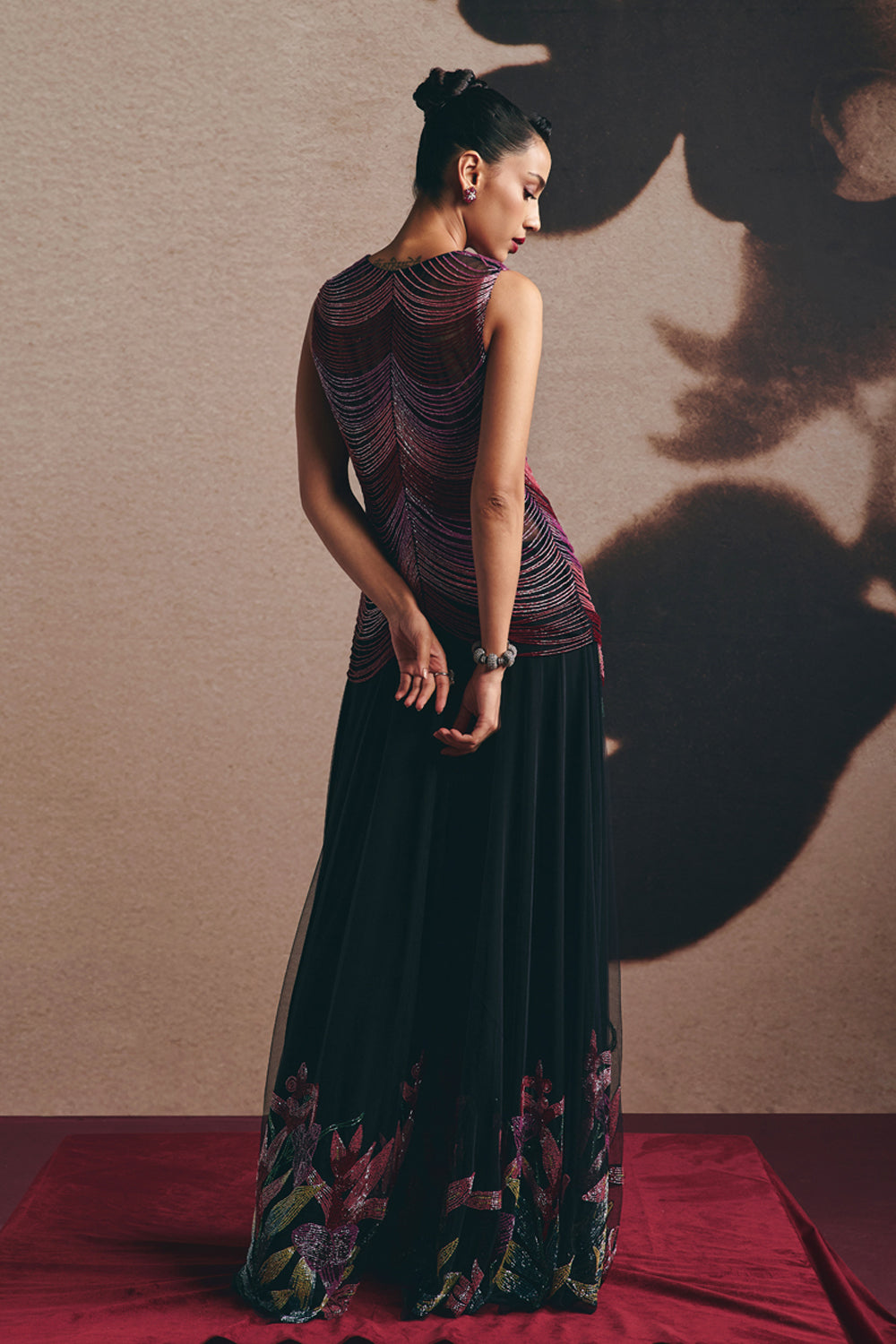 Aylin - Multicolour Crystal Sharara Set