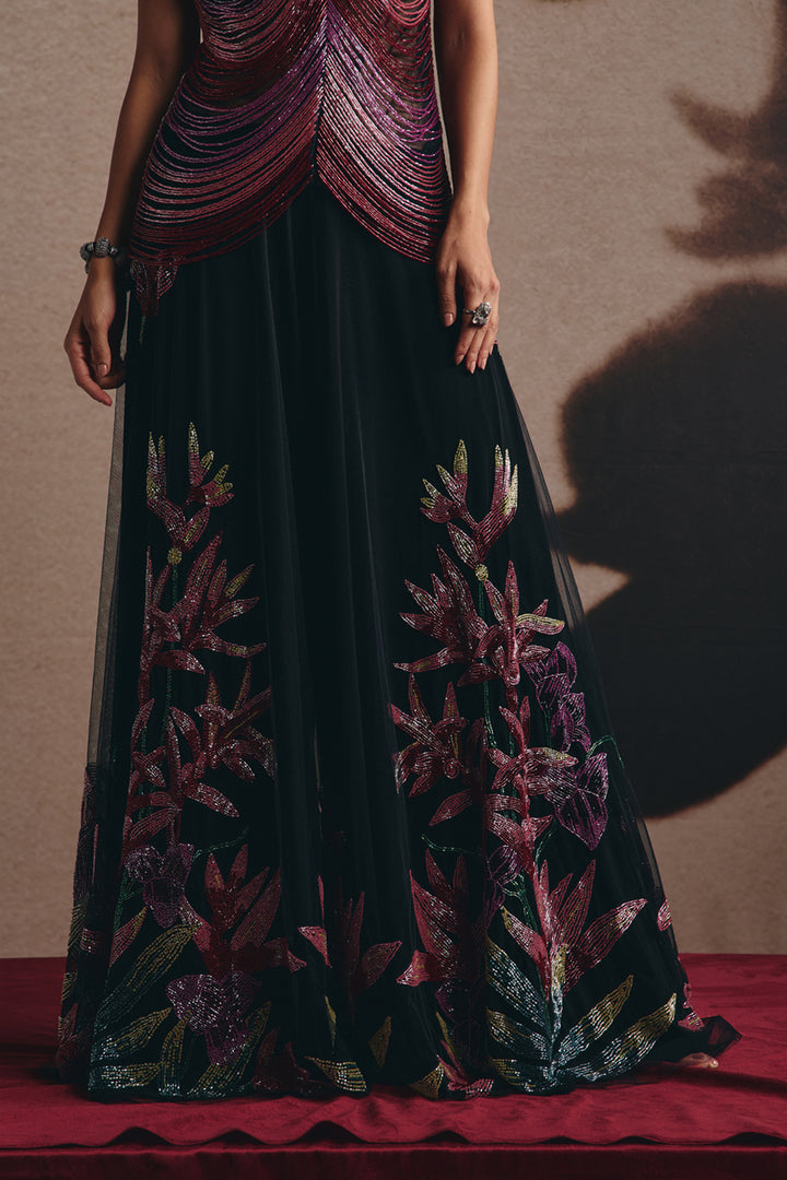 Aylin - Multicolour Crystal Sharara Set