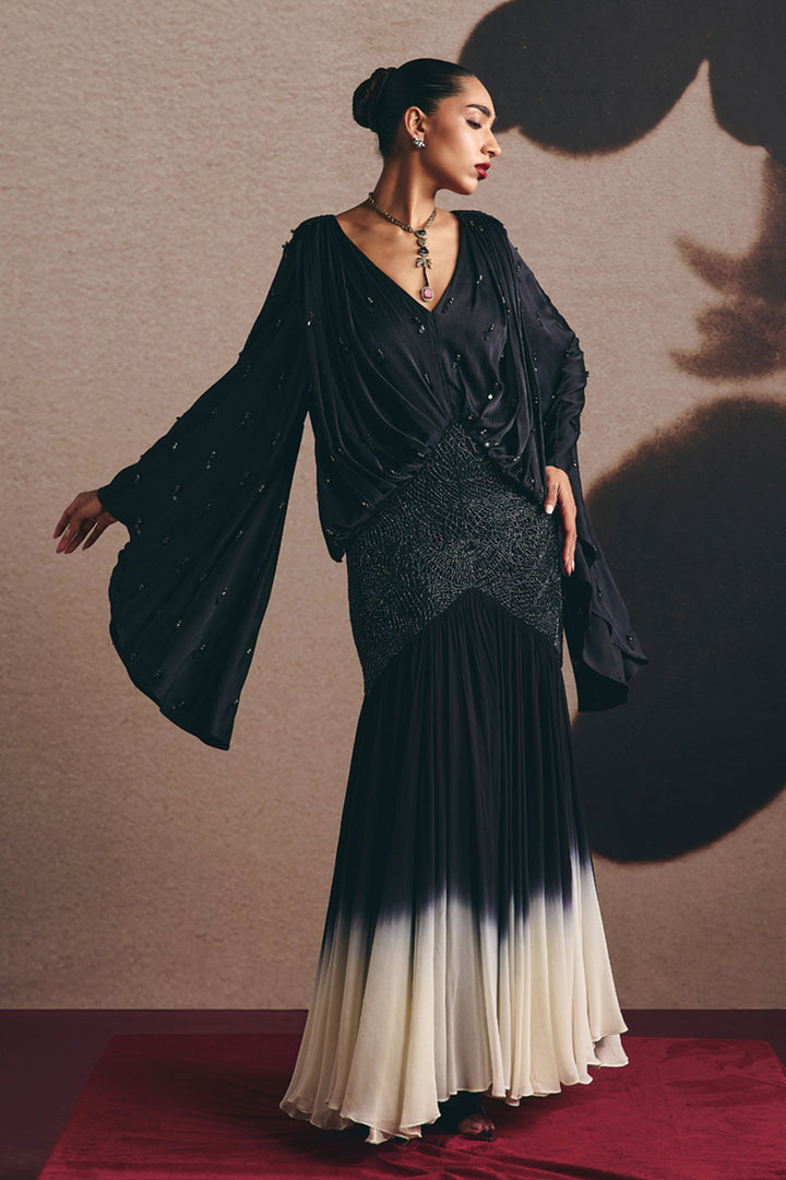 Blair - Ombre Draped Gown