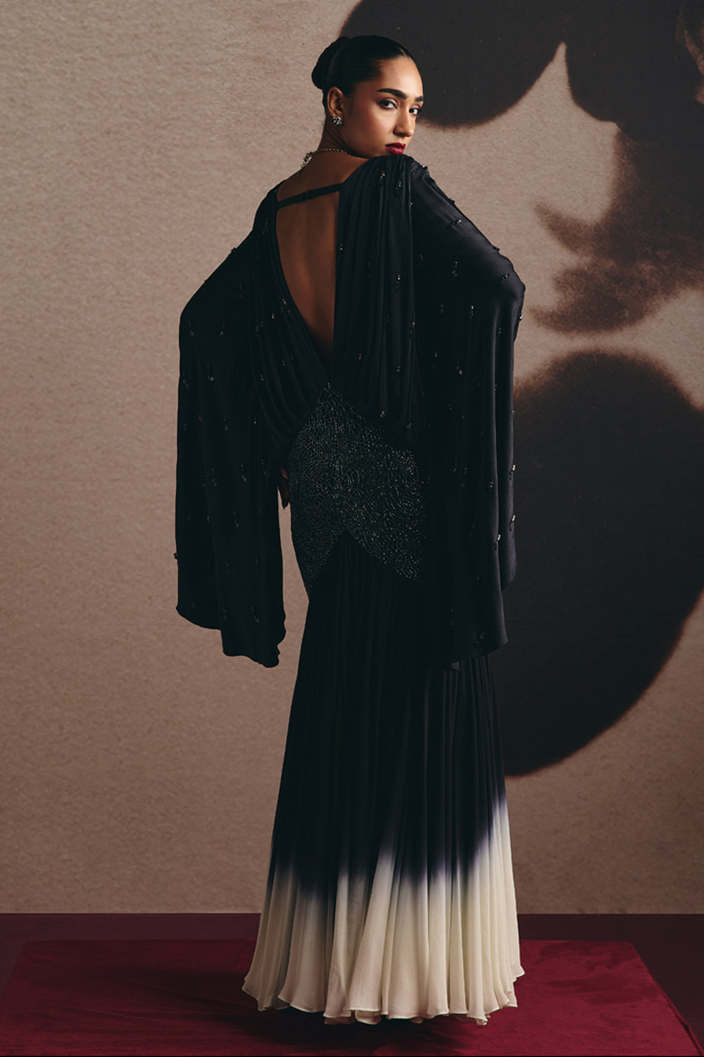 Blair - Ombre Draped Gown