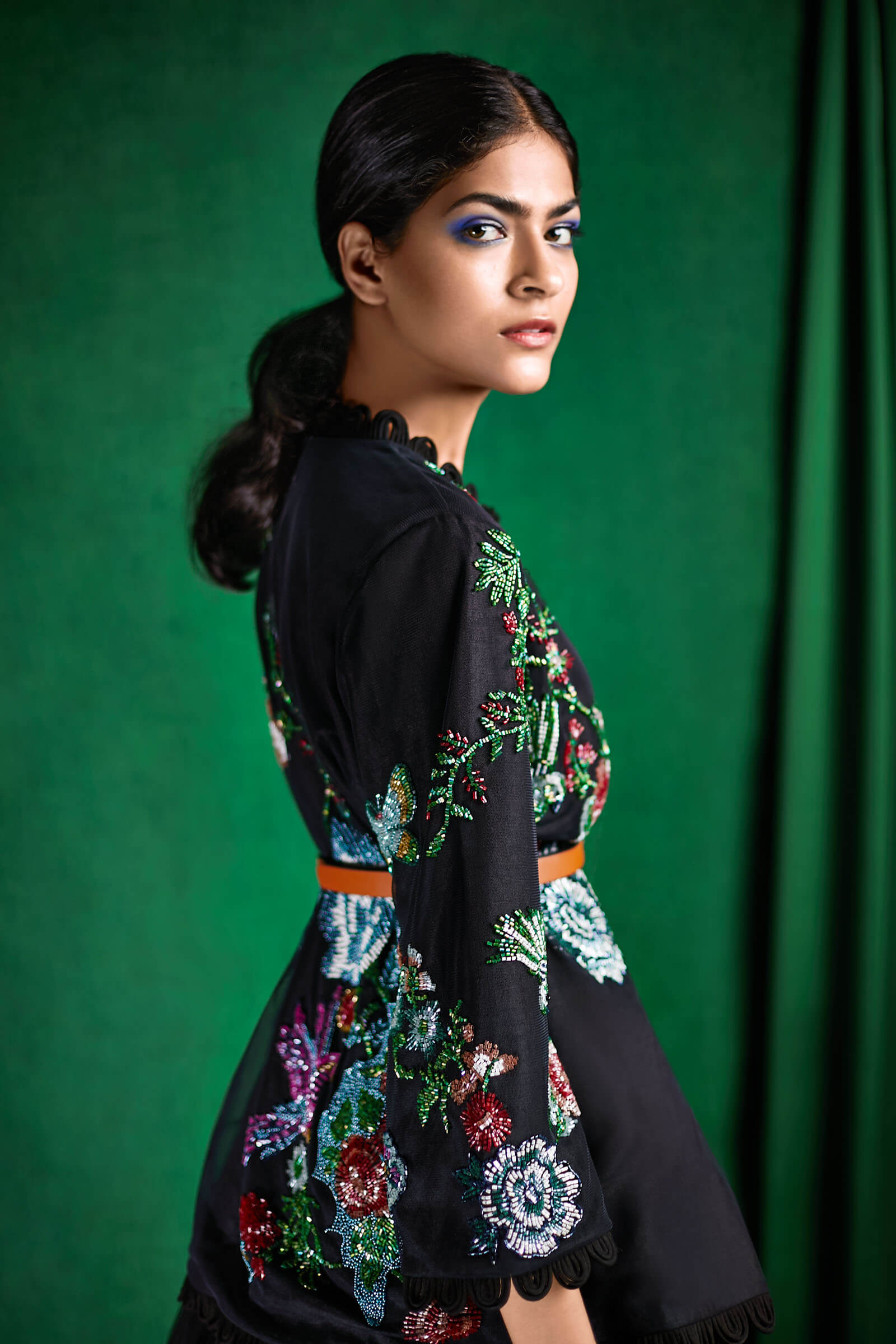 Tiered Tulle Skirt With Embellished Jacket – Esha Sethi Thirani